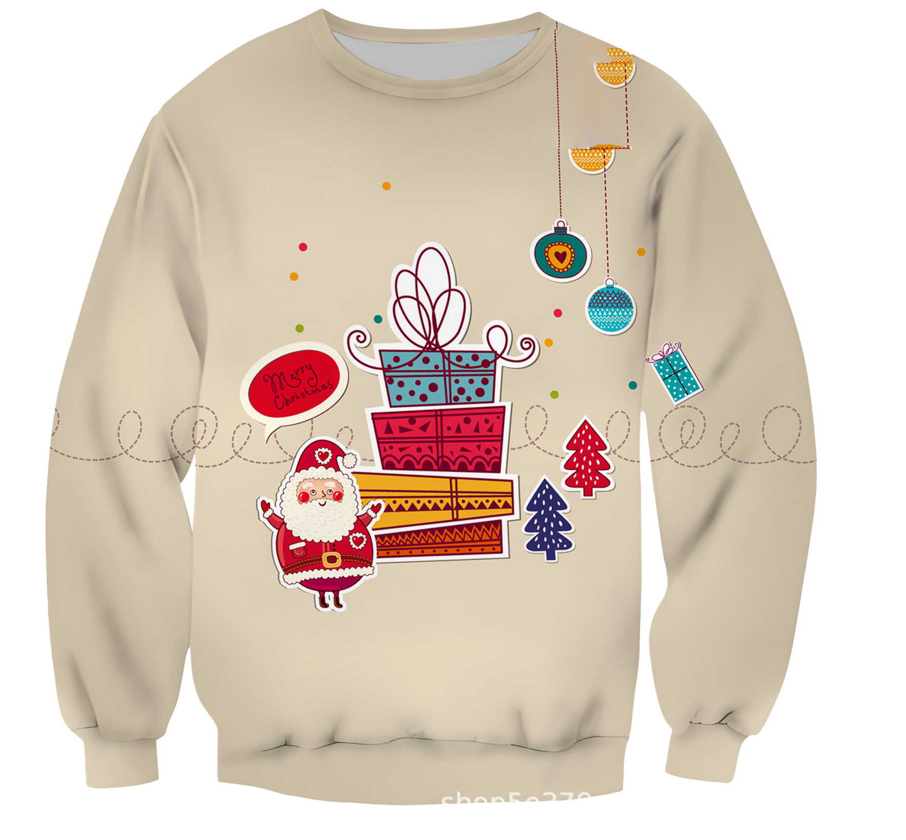 

HOT Men Hoodies & Sweatshirts Autumn/winter New 3D Print Christmas Hoodie European and American Loose Pullover Sweater 016, Colorful