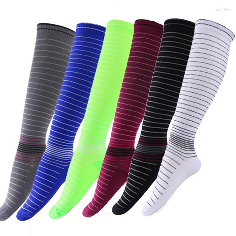 

Men's Socks 3 Pairs Compression For Men & Women Graduated Athletic Fit Running Flight Travel Gradual Pressure Stamina, 3pairs picture color