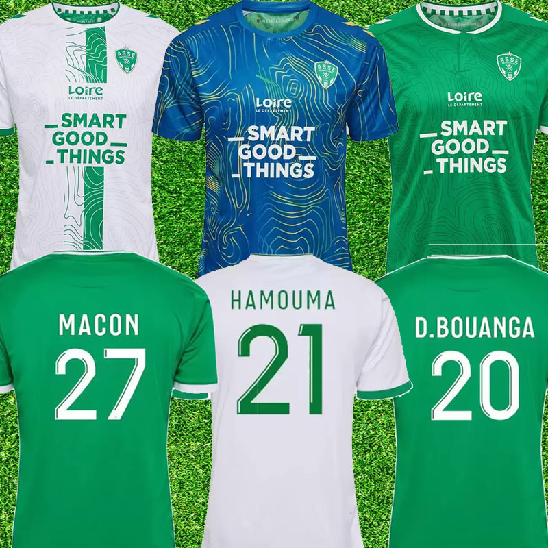 

2022 2023 kids kit maillot ASSE Soccer Jersey YOUSSOUF DIONY BOUDEBOUZ 22-23 AS Saints-etienne BOUANGA KHAZRI HAMOUMA SALIBA Men Football shirt full set socks kids, Home+patch