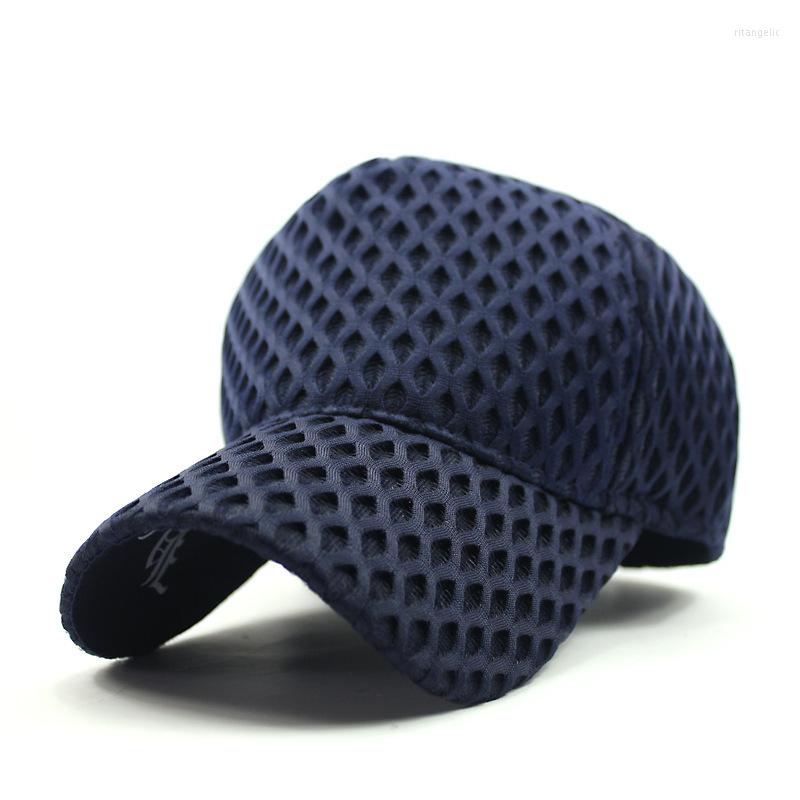 

Ball Caps 2022 Summer Spring Solid Oversize Mesh Trucker Hat Plus Size Hollow Baseball, White