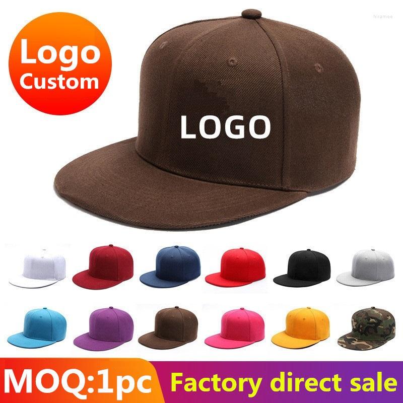 

Ball Caps Adult Custom Flat Brim Sports Hats Men Women Casual Snapback Adjustable Print Embroidery Logo Hip Hop Cap Trucker, Black