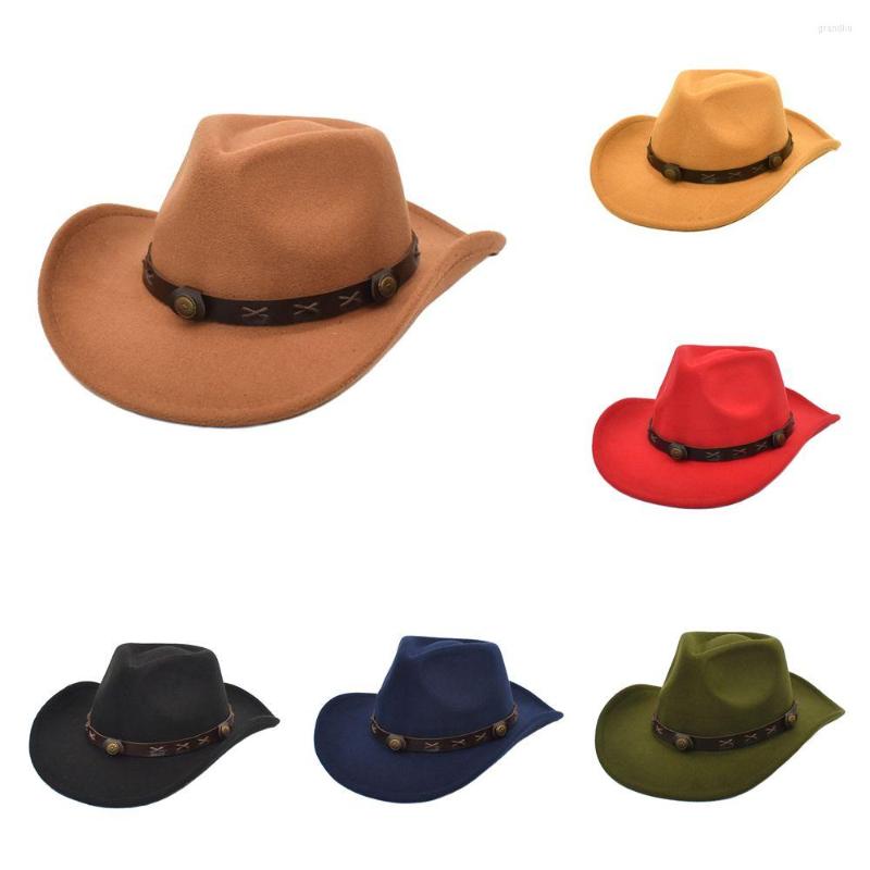 

Berets Men Women Western Style Felt Fedora Fashion Cowboy Hats Outdoor Cap Knight Hat Jazz, Navy