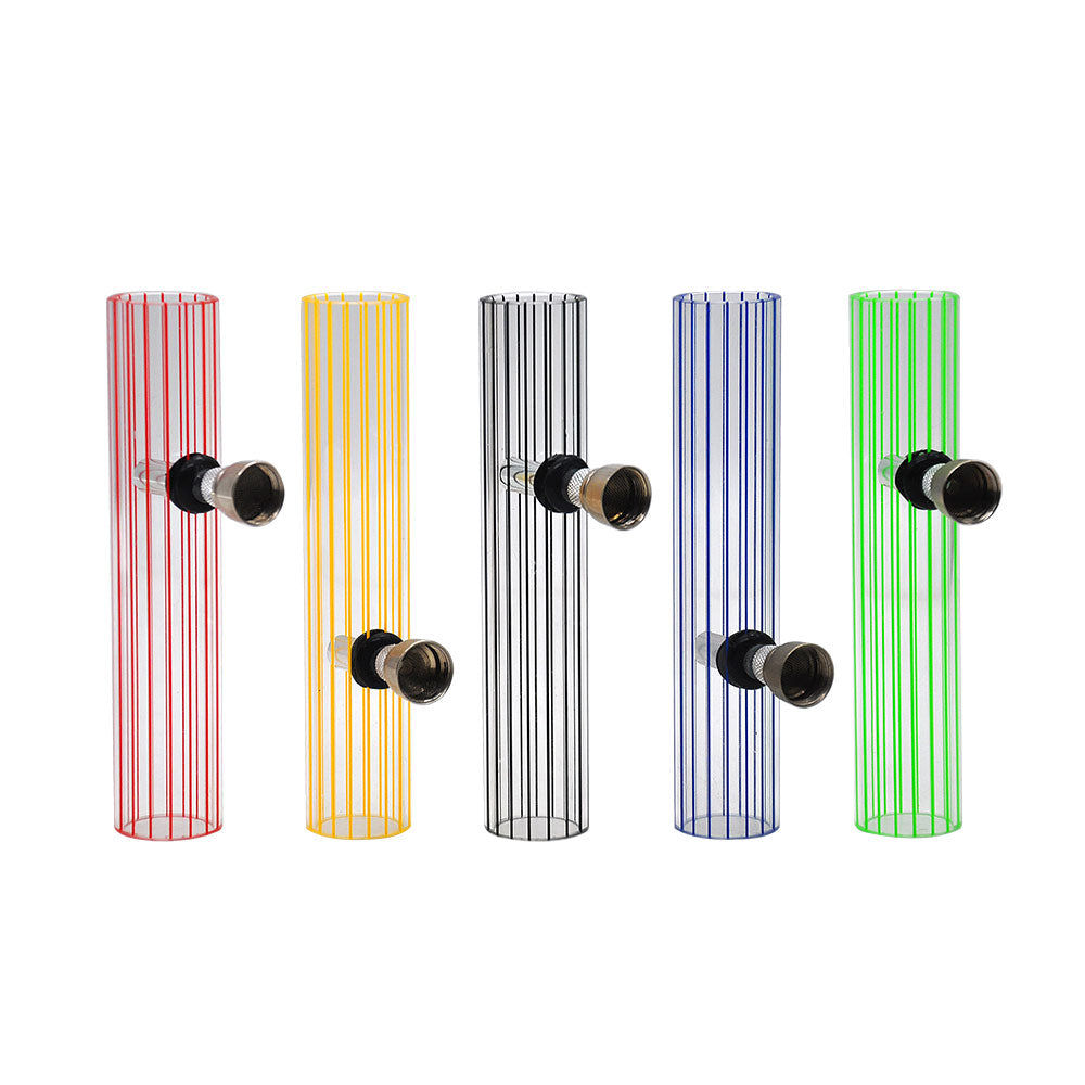

Metal pipes Acrylic aluminum alloy Smoking Pipes multi-color optional length 114MM bong bongs dab rig