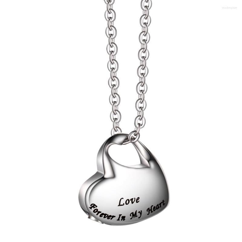 

Chains Stainless Steel Crooked Peach Heart Necklace Forever In My For Men And Women Ashes