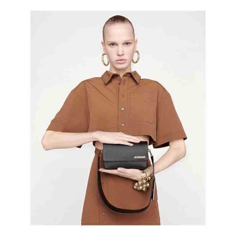 

jacquems Handbag Jacquem Bag Cute French Mini 2023 Summer Ins Niche Design High Sense of Foreign Style Wide One Shoulder Leather for I12X, No bag