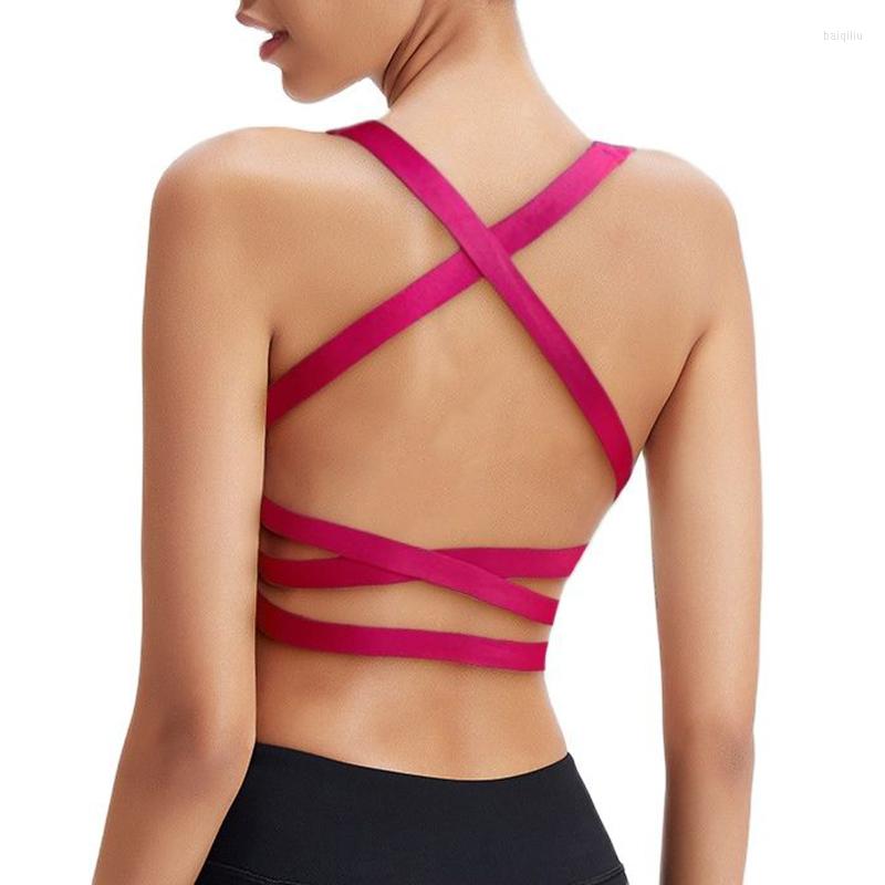 

Yoga Outfit Sexy Sports Bra Fitness Top Women Seamless High Lmpact Underwear Push-Up Sportswear Bralette, Random color