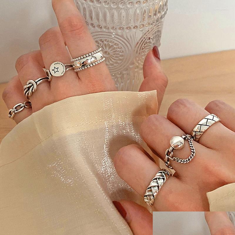 

Cluster Rings Cluster Rings Styles Vintage Punk Simplicity Open For Women Elegant Adjustable Antique Knuckle Female Wedding Jewelry Dh9Kp