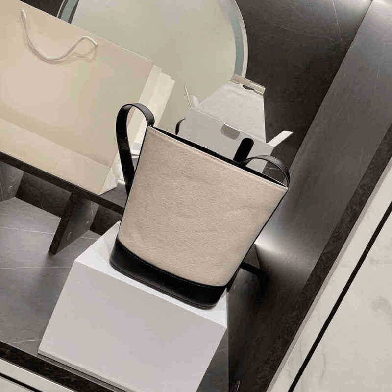 

Shoulder Bags Women Handbag Female White Canvas Fashion Joker Bucket 1117