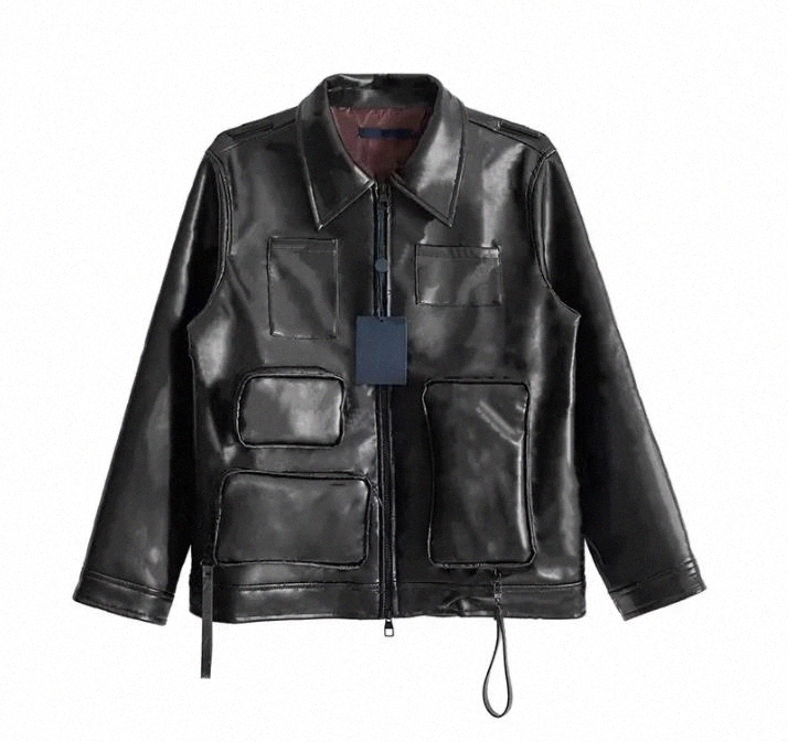

22 Fashion Mens Jackets Lapel Zipper Cardigan with Multiple Pockets Embellished Jacket Street Casual Winter Wear Womens Coat 37el#