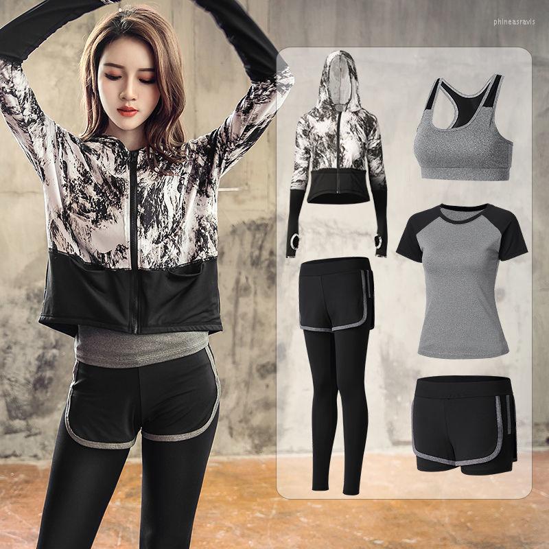 

Active Sets Yoga Pants 5PCS Clothing Suit Set Tracksuit Running Spring 2022 Fitness Womens Leggings Sport Women, 004