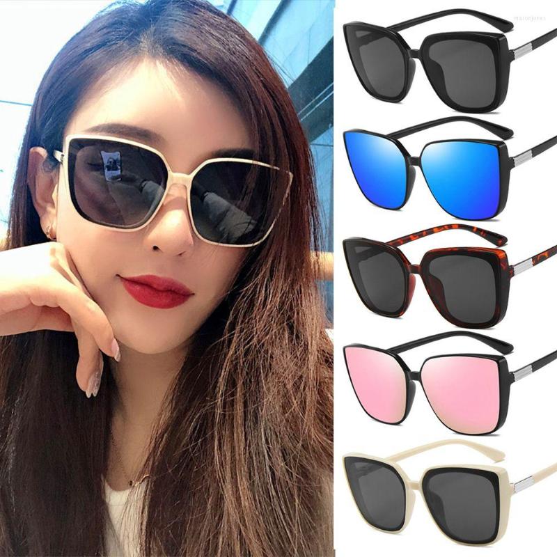 

Sunglasses Vintage Women Big Frame V400 Eyewear Square Sun Glasses Oversized