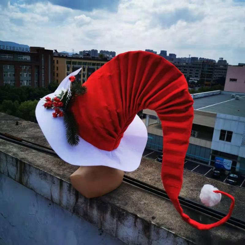 

Berets 5 Colors Christmas Hats Fashion Party Felt Elf Hat Holiday Theme Cosplay Clothing Props Head Decorations, Blue