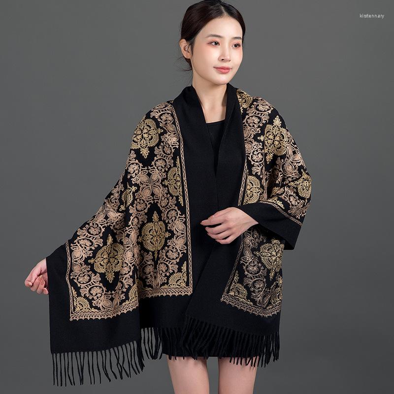 

Scarves Blanket Cashmere Scarf Tippet Nepal 20 Colors Thick Winter For Women Shawls Warm Wraps Lady Pashmina Female Outwear
