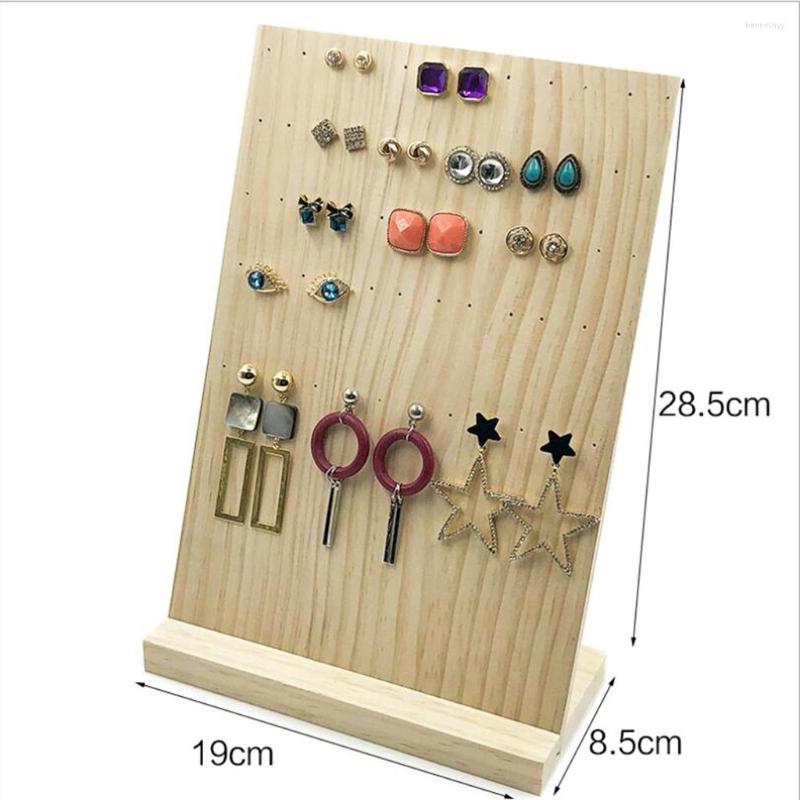 

Jewelry Pouches Wooden Board Stand For Pendant Necklace Storage Rack