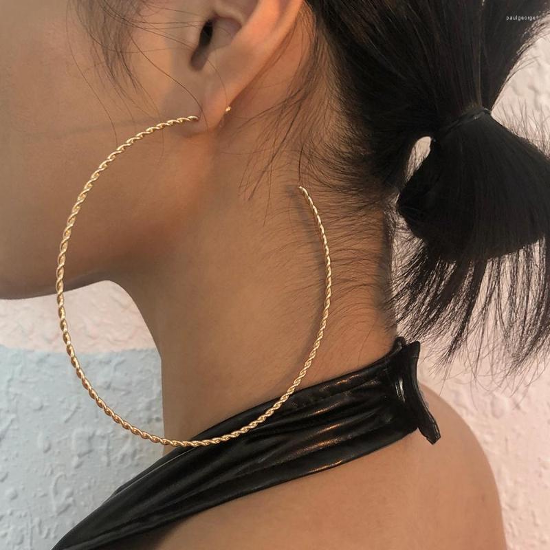 

Hoop Earrings Lalynnly Personality Exaggeration Big Circle For Women Party Gift Wholesale Fashion 2022 Trend E9857