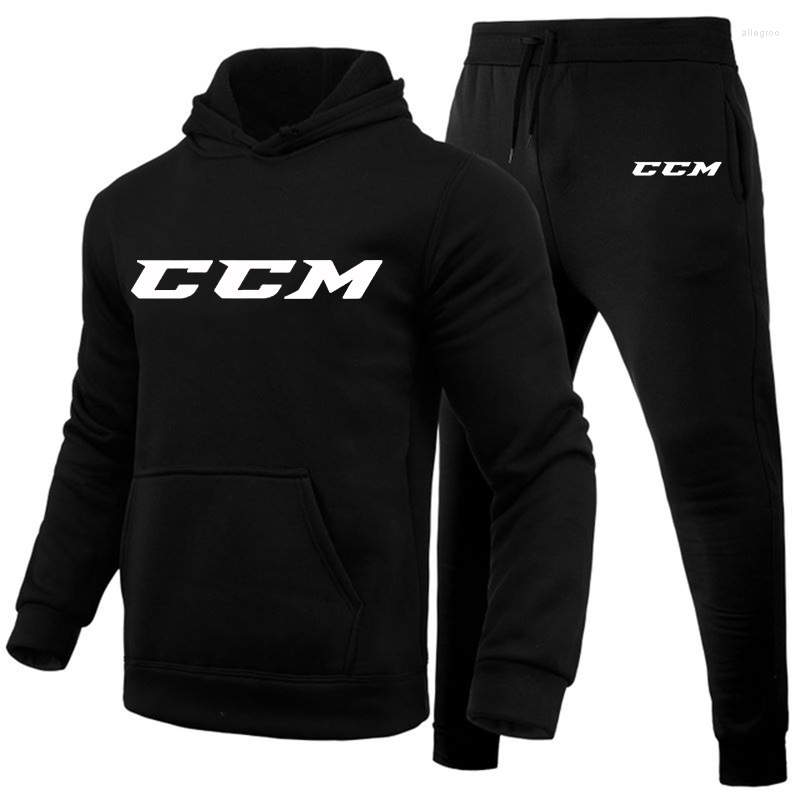 

Men's Tracksuits Men CCM Tracksuit Casual 2 Pieces Sets Sweatshirt Hooded Sweatpants Print Sportswear Mens Clothes Jogger Sport Suit
