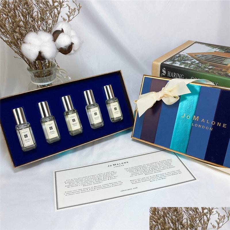 

Car Air Freshener Men Womens Car Air Freshener English Pear Blue Per Set 9Mlx5Pcs Kit Suit Fragrance Lady Parfum Flower And Fruit La Dhbba