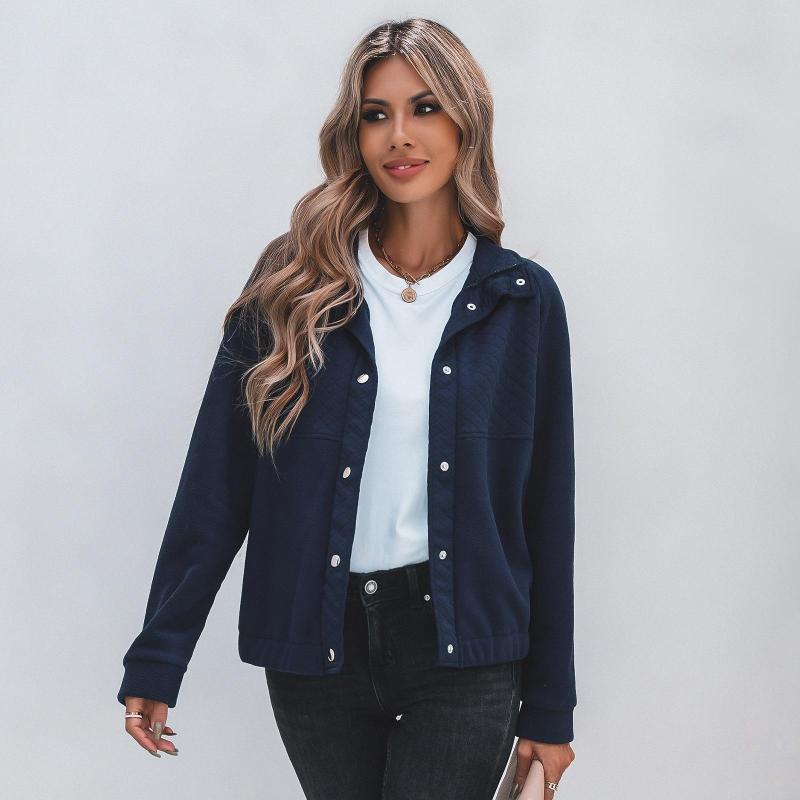 

Women' Jackets Turtleneck Jacket Women Autumn And Winter European American Women' Clothing Loose Short, White