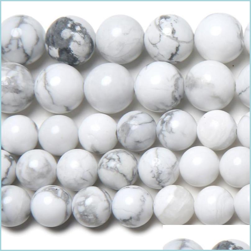 

Turquoise 8Mm Natural Stone White Howlite Turquoises Round Loose Beads 15 Strand 3 4 6 8 10 12 Mm Pick Size For Jewelry Drop Delivery Dhovr