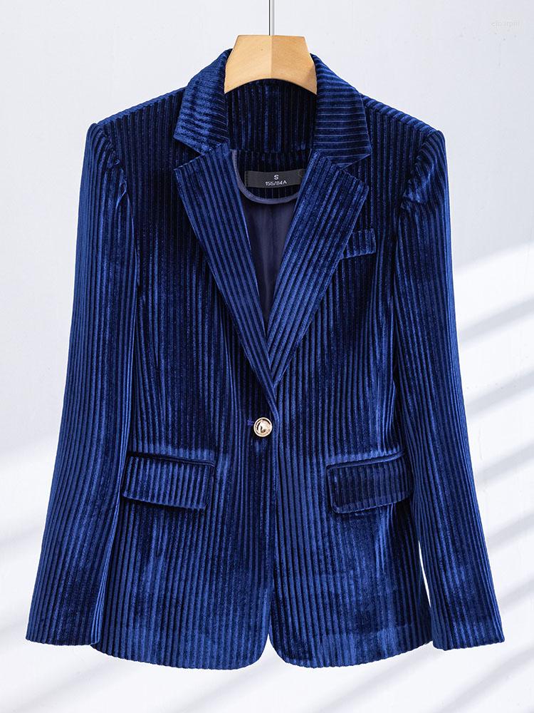 

Women' Suits Fashion Green Black Red Blue Striped Formal Blazer Women Ladies Female Long Sleeve Single Button Jacket For Autumn Winter, Red blazer