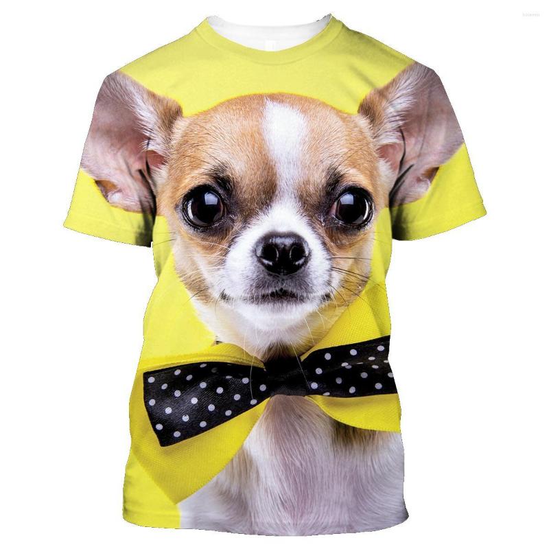 

Men's T Shirts Summer Cute Dog Chihuahua 3d Printing T-shirt Men's And Women's Children's Clothing Street Casual Breathable, Jiwawa-14
