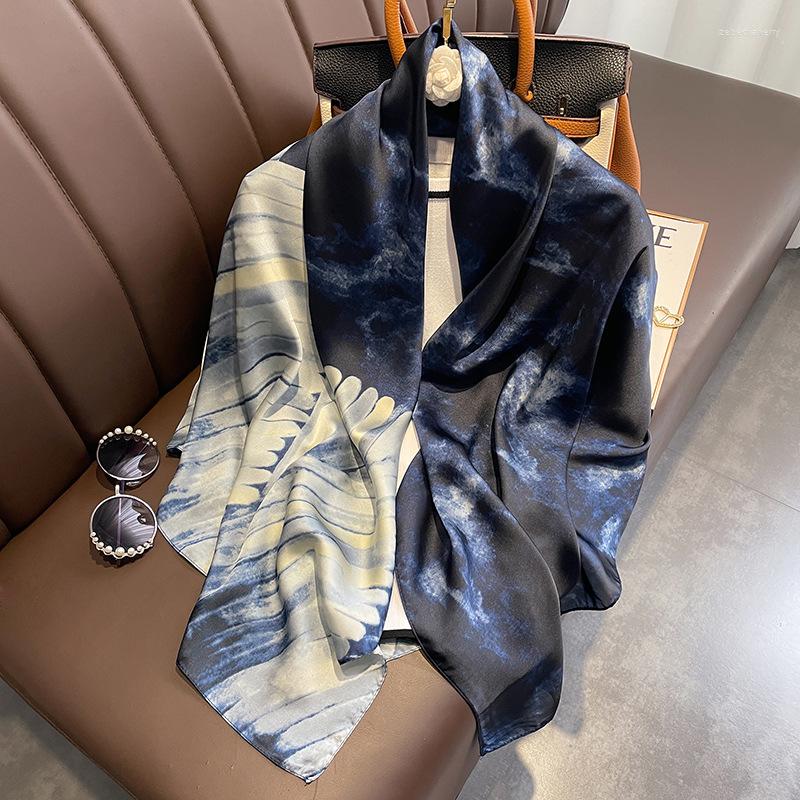 

Scarves Spring Silk Square Bandana Scarf Design Print Shawls And Wraps Hairband Kerchief Neckerchief Bufanda FJ669
