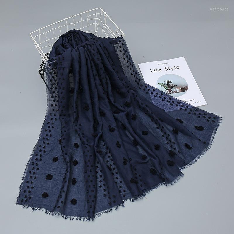 

Scarves 2022 Autumn Winter Plain Pom Fringe Viscose Shawl Scarf Lady High Quality Wrap Pashmina Stole Muslim Hijab Snood 180 80Cm