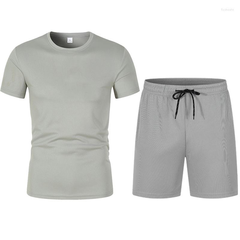 

Men's Tracksuits Casual Mesh Sets T Shirt Shorts For Men Women Streetwear Breathable Tracksuit O Neck Summer Gym 2-pieces Homme, Red01