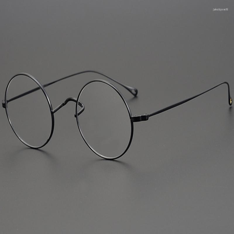 

Sunglasses Frames Ultralight Round Frame Pure Titanium Eyeglasses Women Full Rim Optical Eyewear Clear Lens Prescription Retro Myopia