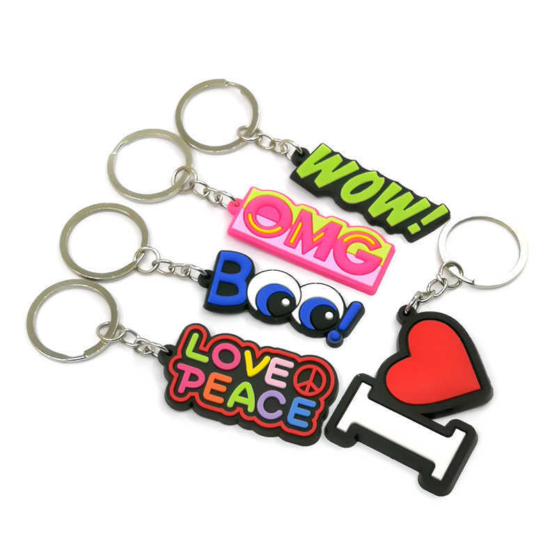 

Fashion keychainsKeychains Lanyards 1pcs Pvc chain Chains Mini Holder Ring Boy Gift Jewelry