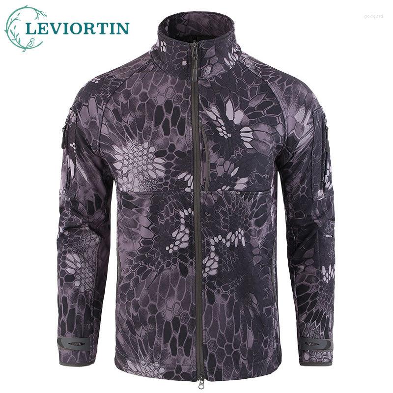 

Men' Jackets Tactical Military And Coats For Men Outdoot Clothing Camouflage Male Stand Collar 3in1 Fleece Fabric Waterproof, Black