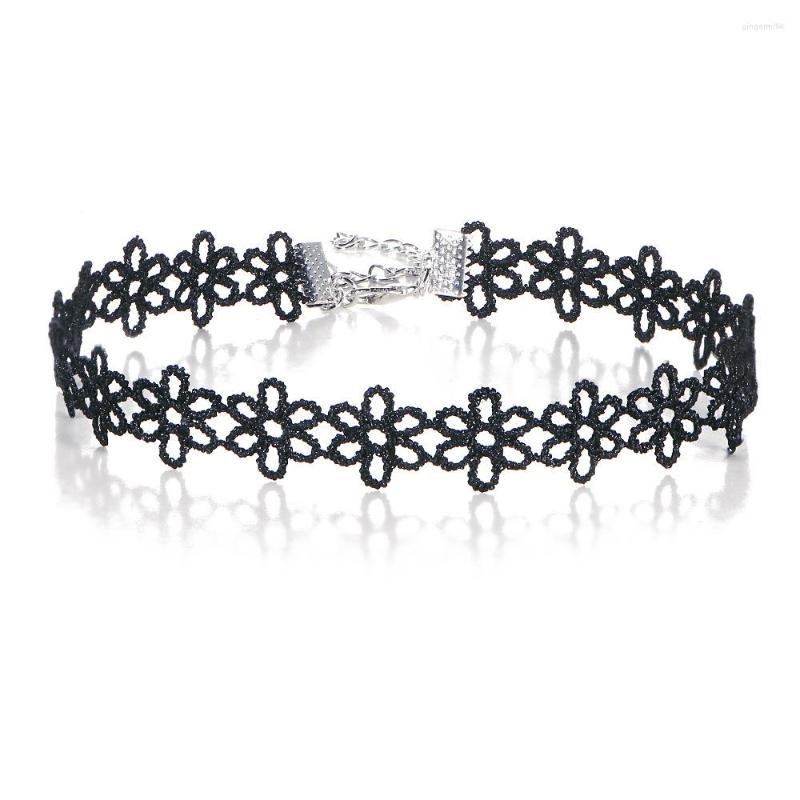 

Choker 2022 High Quilty Fashion Hollow Lace Black Fake Collar Women Necklace