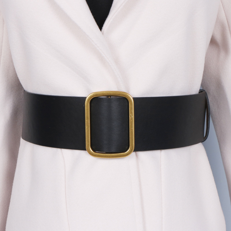 

coats belts pu metal button free of punch decoration dress shirt sweater waist belt, Aspic