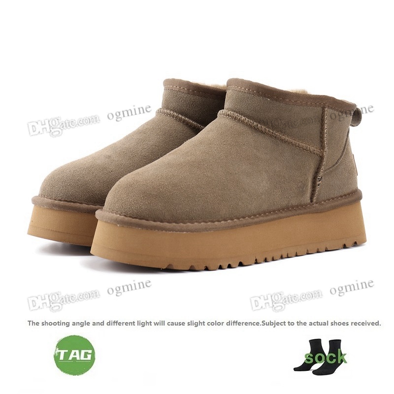 

Wggs Slippers Snow slider Womens low boots Shoes Warm Wear Non-Slip Drag Large Men Women fur furry fluffy slipper slide bottes Thick bottom high platform Size 34-43, 11