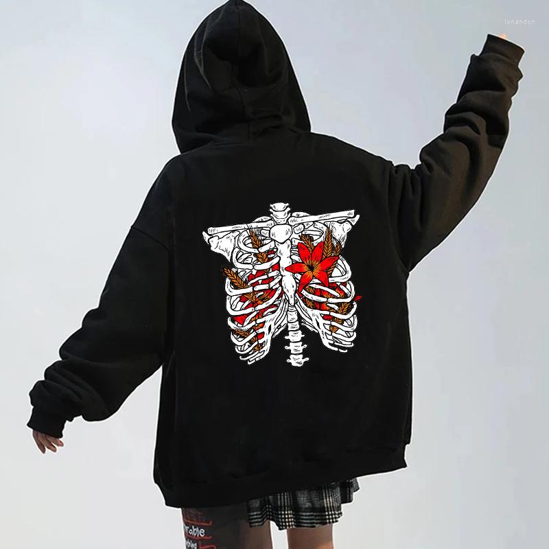 

Women' Hoodies Harajuku Zip-up Gothic Loose Hoodie Y2K Grunge Oversized Sweatshirt Women Skull Print Goth Hooded Jacket Hip Hop Thin Style, Nz608-black