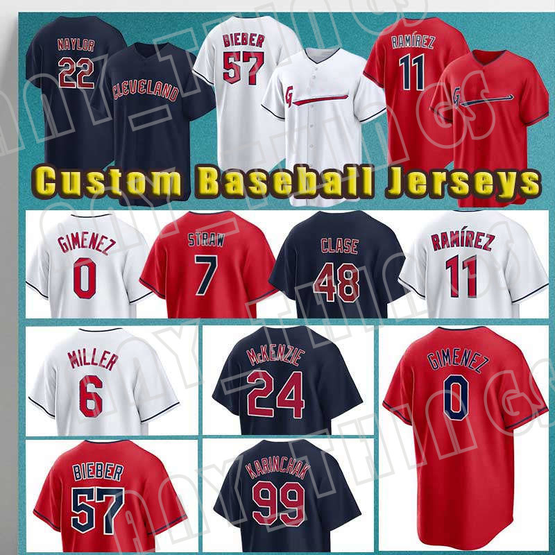 

Guardians 57 Shane Bieber 11 Jose Ramirez Baseball Eddie Rosario Jerseys Josh Naylor Andres Gimenez Ricky Vaughn Emmanuel Clase Owen Miller Oscar Gonzalez Kwan, Men custom cool base(yin di an)