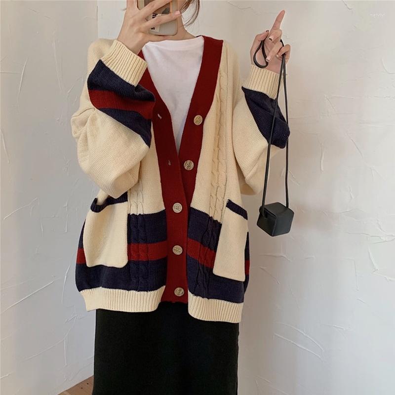 

Women's Jackets Women's Knitted Jacket Cardigan Coats Loose Stitching Long Sleeve Sweater Coat Plus Size, Beige