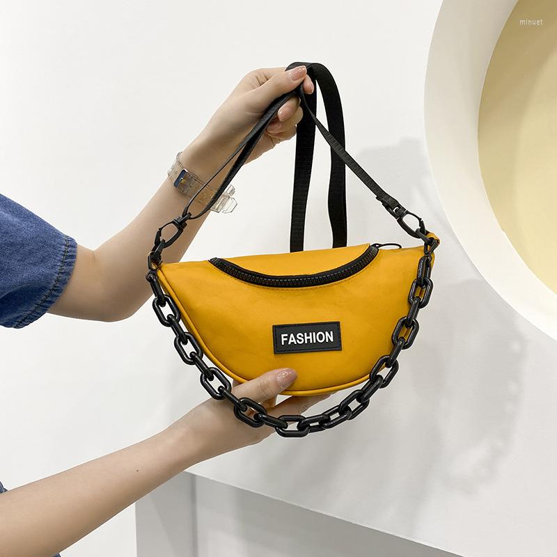 

Evening Bags Men's And Women's Chest Students' Leisure Backpack Fashion Casual Shoulder Crossbody Bag Small Chain, Black