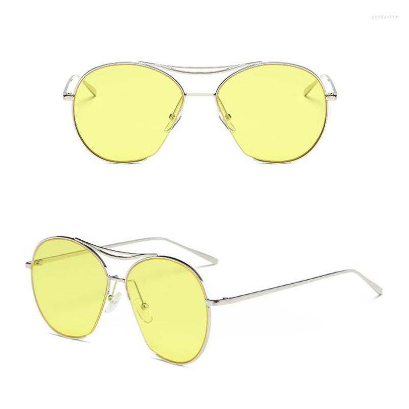 

Sunglasses Fashon For Women Men Semi-Rimless Flat Top Pilot Frame Sun Glasses VU400 Lens Eyewear Designer Spectacles
