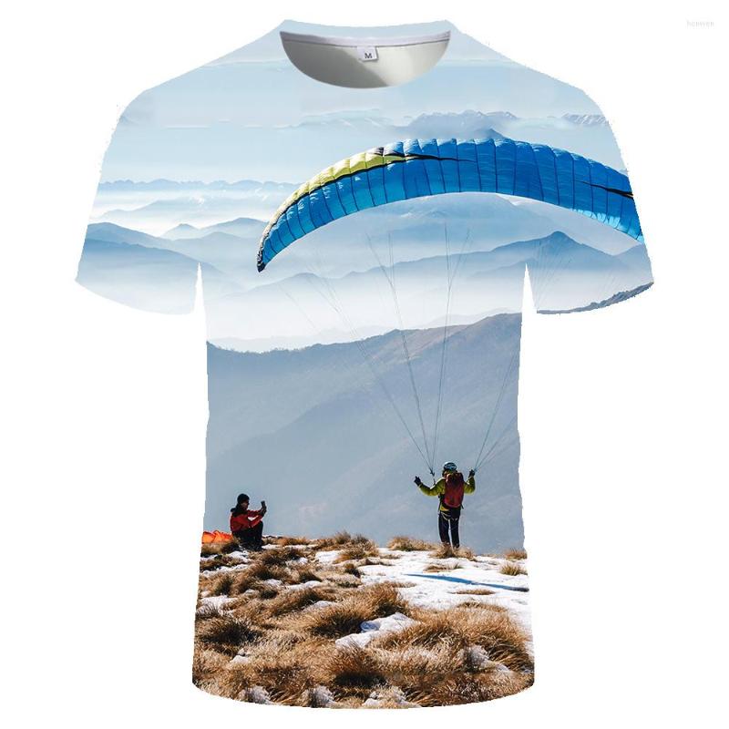 

Men's T Shirts Summer Short-sleeved Men And Women Casual T-shirt Street Dazzling Skydiving Fitness Athletes Clothing Light Breathable, Ts06