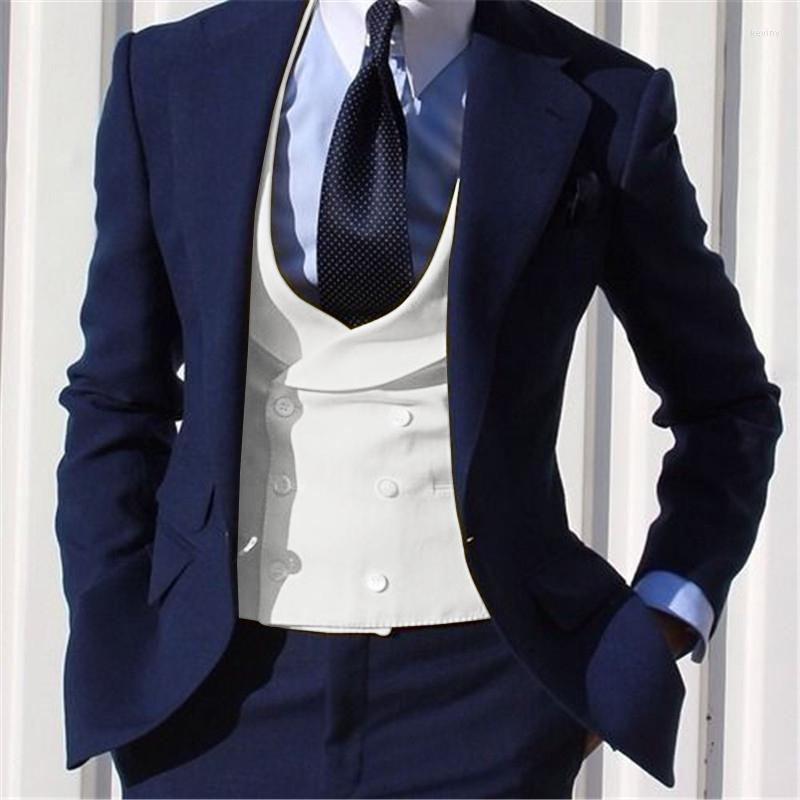 

Men' Vests Men' Vest Lapel Classic Double Breasted Slim Fit Two Pocket Formal Business Sleeveless Jacket, Black