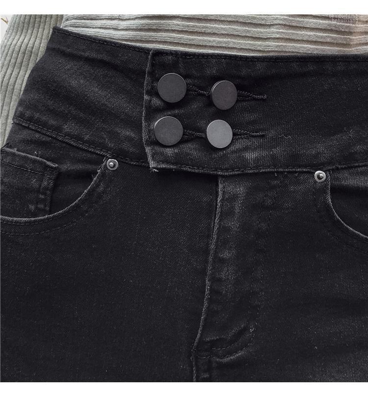 

Women's Jeans Women's 2022 Mopping Pants Female Was Thin Korean Black High Waist Flare Trousers Slim Micro Women