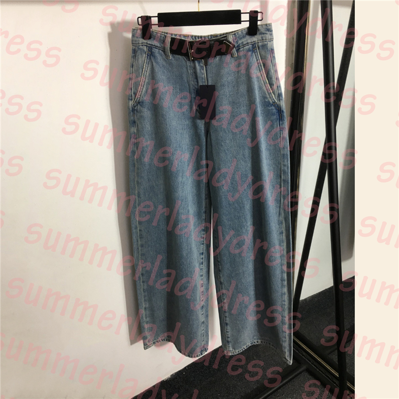

High Waist Jeans Women Wide Leg Trousers Designer Loose Trendy Blue Straight Denim Pants
