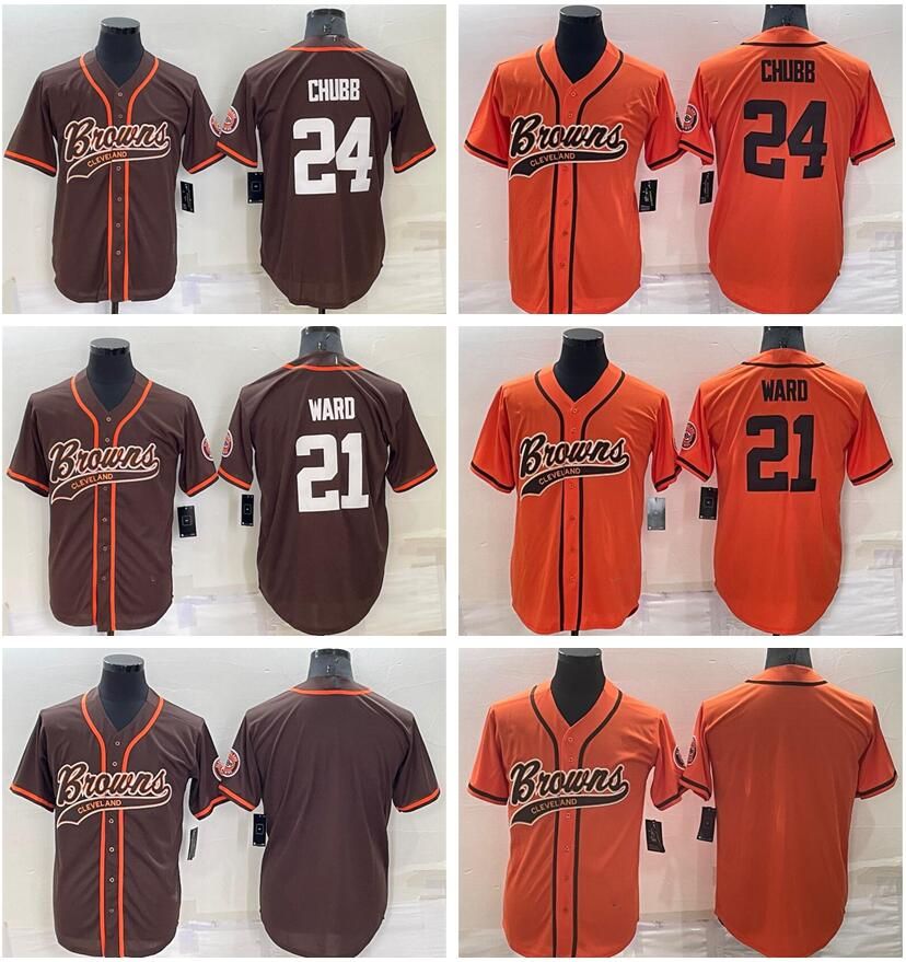 

CUSTOM Stitched Football jersey Cleveland''Browns''Men women youth 24 Nick Chubb 2 Amari Cooper 21 Ward baseball Untouchable jerseys, With logo