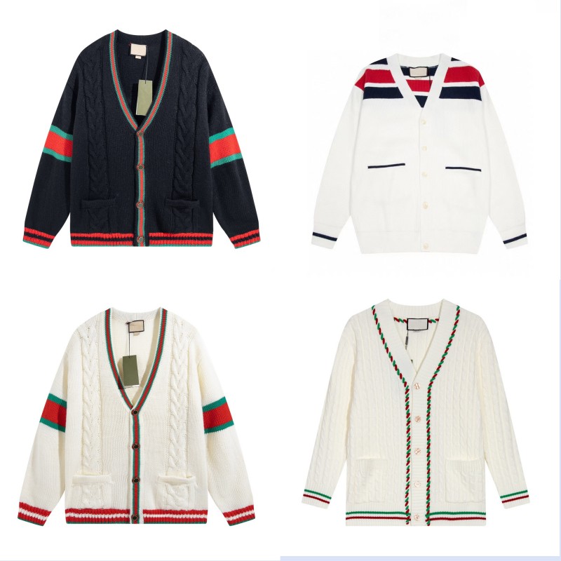 

Man Woman Designer Cardigan Guccie Sweater Couples Casual Knit Guccy Sweater Winter Warm V-neck Cardigans Street Fashion Clothing Balenciagas, I need see other product