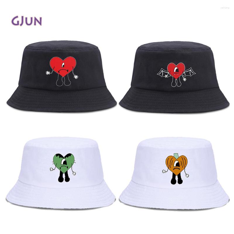 

Berets Bad UN VERANO SIN TI Bucket Caps Hip Hop Black Beach Sun Hat Music Outdoor Cartoon Fisherman Hats Unisex Panama Cap, Yellow-blank