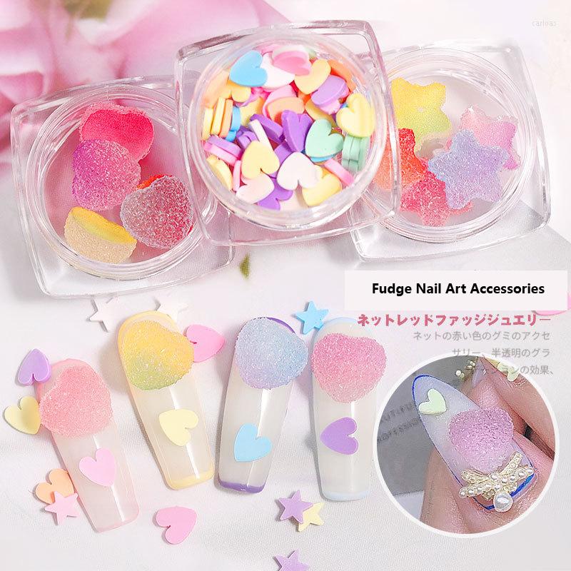 

Nail Art Decorations Candy Soft Sweets 3D Jelly Hearts Stars Cute Japanese Jewelry Manicure