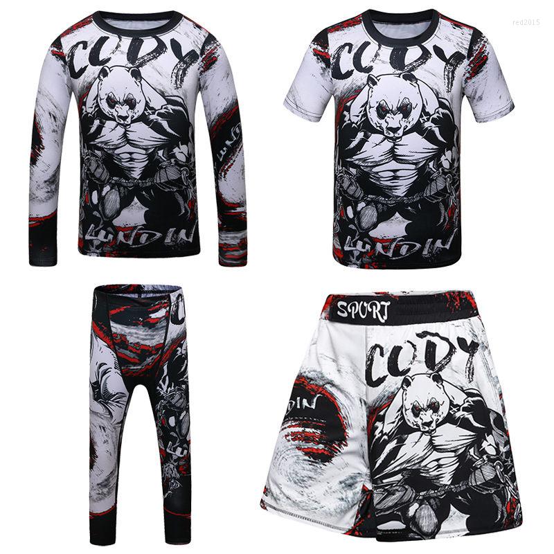 

Men's Tracksuits Rashguard Jiu Jitsu MMA Kid's T-shirt Pant Set Kid Boy Girl Rash Guard Children Tracksuit Muay Thai Shorts Kickboxing, 11