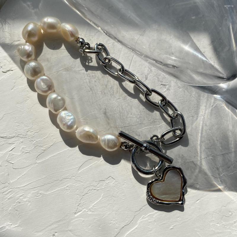 

Charm Bracelets LONDANY Bracelet Baroque Pearl Simple Fashion Stitching Love