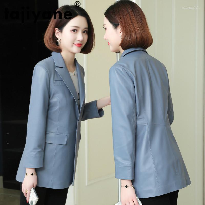 

Women's Leather Tajiyane Women's Jacket Coats And Jackets Women Clothes Genuine Sheepskin Coat Female 2022 8604WPY482, Black